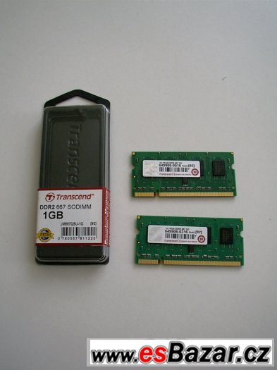 NOVÉ paměti Transcend DDR2/2x1GB/SODIMM do notebooku-prodám – fotografie 1