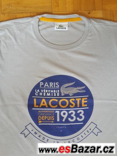 Pánské triko/tričko LACOSTE, vel. 4 (M) – fotografie 2