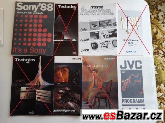 Reklamní časopisy/prospekty zn. SONY,JVC, Kenwood z 80. let – fotografie 1