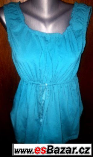 tyrkysový top nebo mini šaty zn.Liz Claiborne vel.M/L-nové – fotografie 2