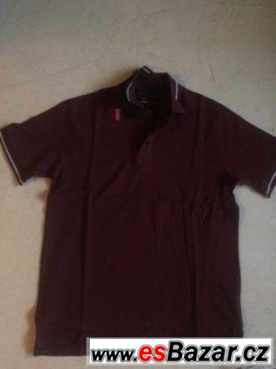 pánské vinové polo tričko zn.Pierre Cardin vel.M-nové – fotografie 1