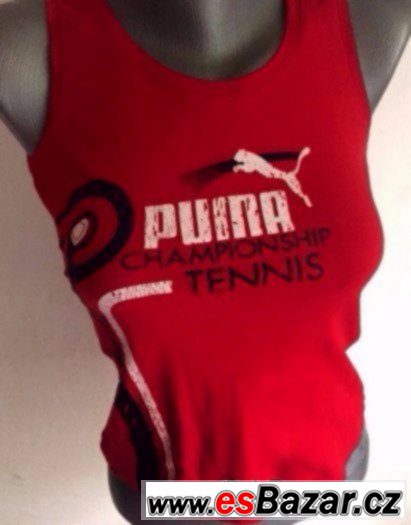 pružné červené tričko tílko zn.Puma vel.S – fotografie 1