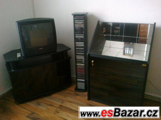 TV stolek, stojan na CD,DVD, zrcad.bar – fotografie 1