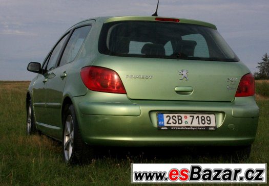 Peugeot 307 2.0HDi-66kw,12/2001,digi klima,6x airbag,původČR – fotografie 4
