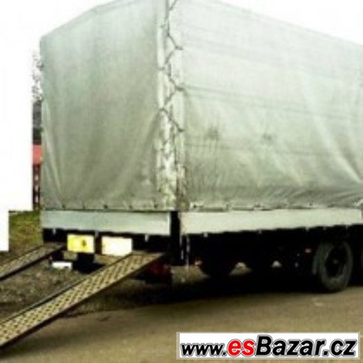 10.5t přívěs abs tandem 7.2m na 7.5t najezdy plachta – fotografie 1