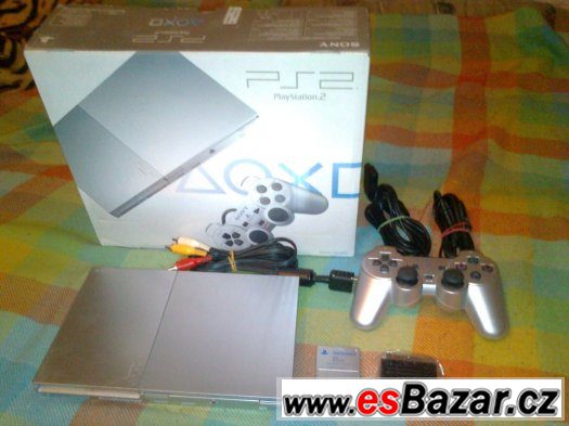 PS 2 slim+3orig.hry+17DVD her a DEMO verzí. – fotografie 1