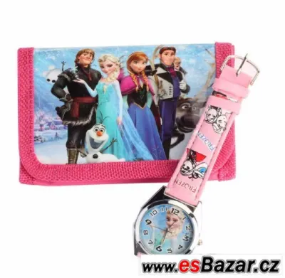 dětské hodinky+peněženka FROZEN,nové doprava zdrama