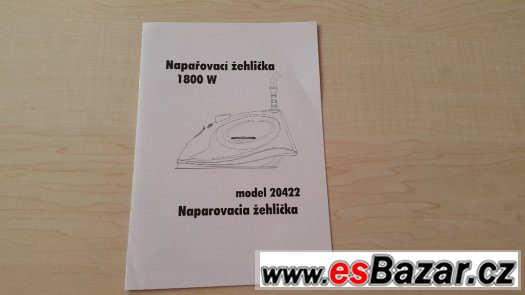 Nepoužitá napařovací žehlička s nerez plochou – fotografie 4