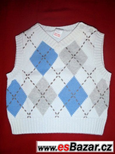031- Setík tričko TOMMY HILFIGER+3x jeans+vestička NEXT 3-6m – fotografie 4