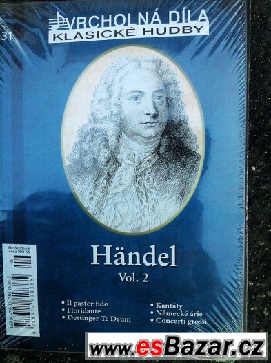 20 ks CD Vážná hudba, 10 ks Dvořák, 10 kS Handel – fotografie 2