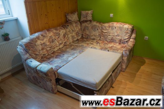 Sedací souprava a křeslo (rozkladatelná + úložný prostor) – fotografie 2
