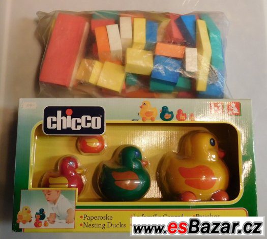 Chicco kačenky na provázku+Cihličky z molitanu. – fotografie 1