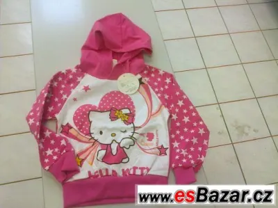 Nádherná mikča s kapuckou Hello Kitty vel. 95 - NOVÁ