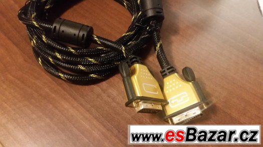 Kabel DVI Roline pozlacený 3m – fotografie 1