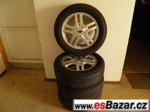 Originál ALU kola Ford (RONAL) 4x108 + Letní pneu 195/60R15 – fotografie 1
