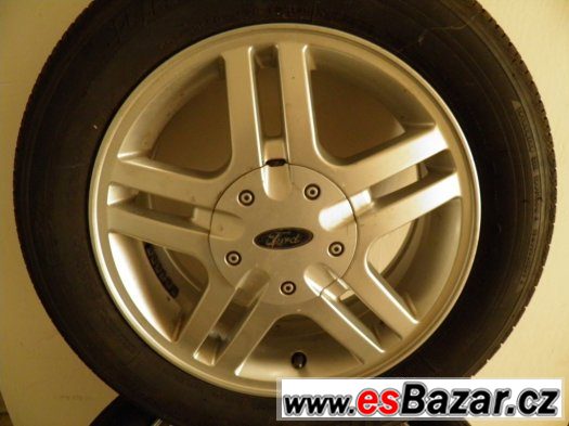 Originál ALU kola Ford (RONAL) 4x108 + Letní pneu 195/60R15 – fotografie 2