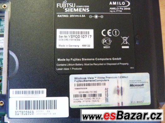 Fujitsu Siemens Amilo Pa 2548 – fotografie 5