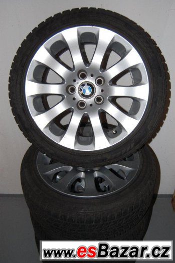 BMW - originální zimní hliníková kola 17" styl 159- pneu 70% – fotografie 1