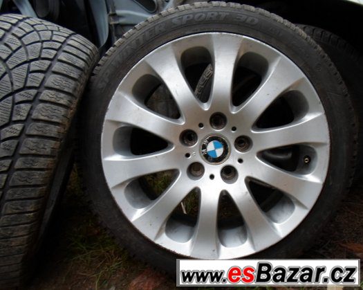 BMW - originální zimní hliníková kola 17" styl 159- pneu 70% – fotografie 5