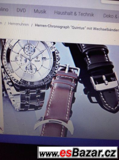 Pánské chronograf "Quintus" se střídavemi reminky z kuze a o – fotografie 2
