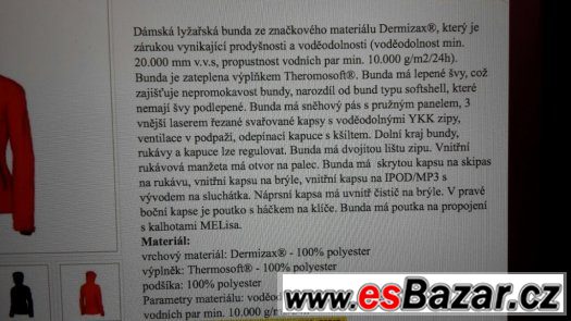 Zimní dámská lyžařská bunda – fotografie 4