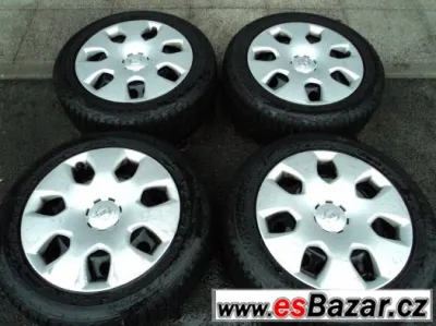 Zimní pneu 8mm (DOT:1813) + disk Opel 16" + ORIGINAL poklice