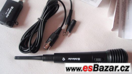 Bezdrátový karaoke mikrofon wireless 3m kabel 6,5 jack nové – fotografie 1
