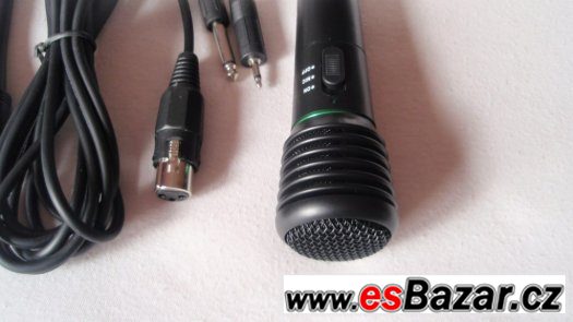 Bezdrátový karaoke mikrofon wireless 3m kabel 6,5 jack nové – fotografie 4