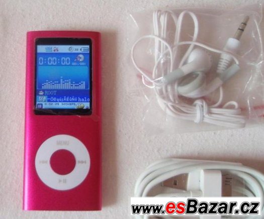 Přenosný MP3 MP4 přehrávač 8GB LCD + 3,5 jack sluchátka nový – fotografie 2