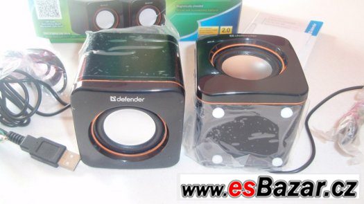 Stereo reproduktory 3,5 jack, napájení z USB, nové – fotografie 3