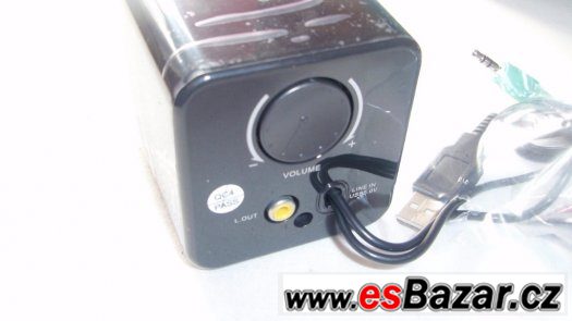 Stereo reproduktory 3,5 jack, napájení z USB, nové – fotografie 4