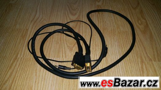 Kabel VGA/VGA s audio3,5mm/1,8m/6ft – fotografie 1