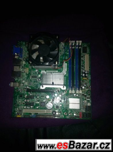 prodam desku z cpu intel core2 duo 2x2.66ghz soket 775 – fotografie 1