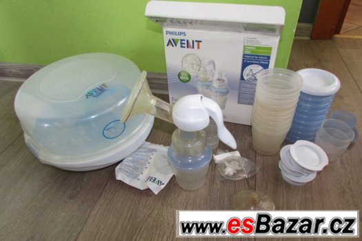 Odsávačka, lahvičky, sterilizátor Philips Avent – fotografie 1