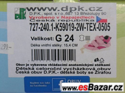 229 - DPK - české botičky se Žirafou - vel.24 - SLEVA 900 Kč – fotografie 3