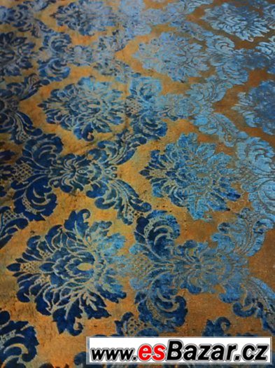 DEKORATIVNÍ ZÁMECKÉ LÁTKY MODRÉ – fotografie 5