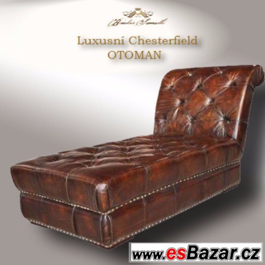 CHESTERFIELD LUXUSNÍ SEDACÍ OTOMAN – fotografie 1