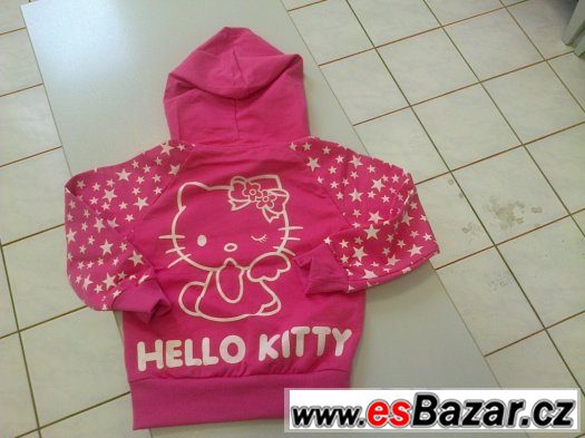 Nádherná mikča s kapuckou Hello Kitty vel. 95 - NOVÁ – fotografie 2