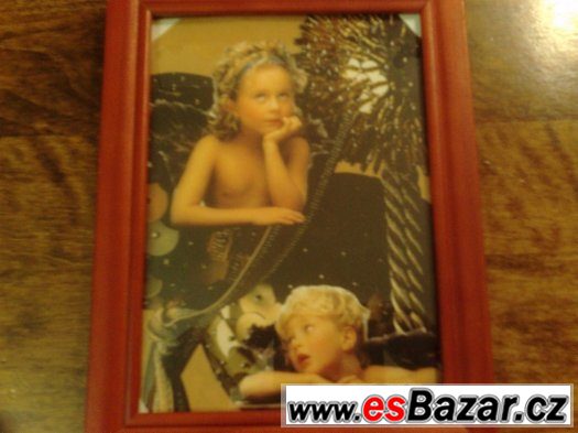 krásný obrázek Andělé štěstěny13x 18 cm s rámečkem – fotografie 2