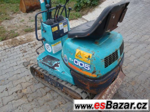 Pásové minirypadlo Kubota k005, minibagr 500kg – fotografie 5