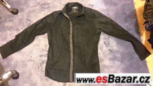Černá pánská košile SLIM FIT – fotografie 1