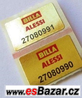 BILLA Alessi - body, nálepky 27ks – fotografie 1