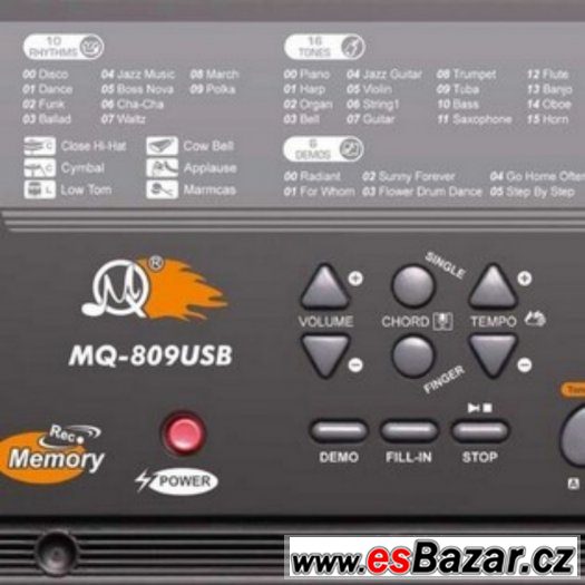 NOVÉ VELKÉ PIANO KEYBOARD-61 kláves MP3 a USB vstup+karaoke – fotografie 4
