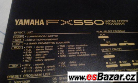 Kytarový multiefekt YAMAHA FX550 – fotografie 3