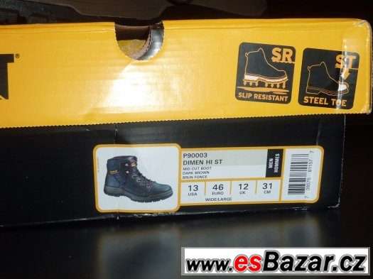 Boty Caterpillar EU46 Dimen Hi ST Dark Brown – fotografie 3