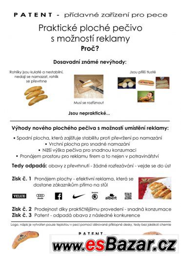 Patent - ploché rohlíky s reklamou – fotografie 1