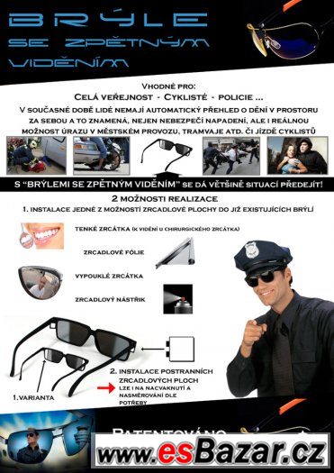 PATENT - Brýle se zpětným viděním – fotografie 1
