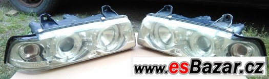 BMW e36 - Přední světla Angel eyes provedení Chrom – fotografie 1
