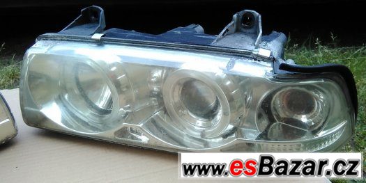 BMW e36 - Přední světla Angel eyes provedení Chrom – fotografie 2
