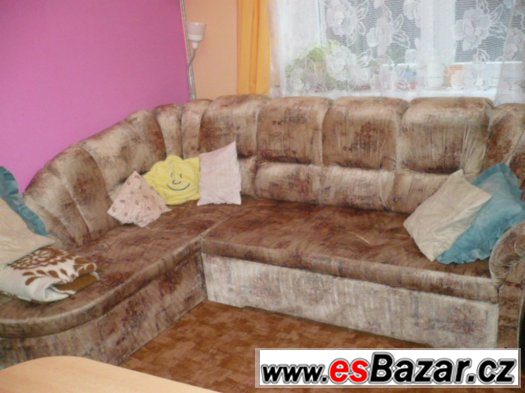 sedací rozkládací soupravu s úložným prostorem – fotografie 1